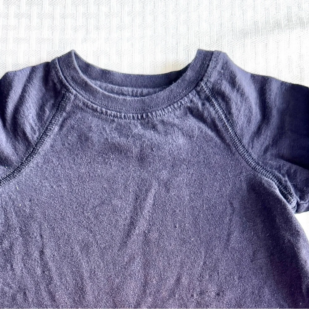Primary Girls Navy Long Sleeve French Terry Sweatshirt Dress Size‎ 3 Cotton